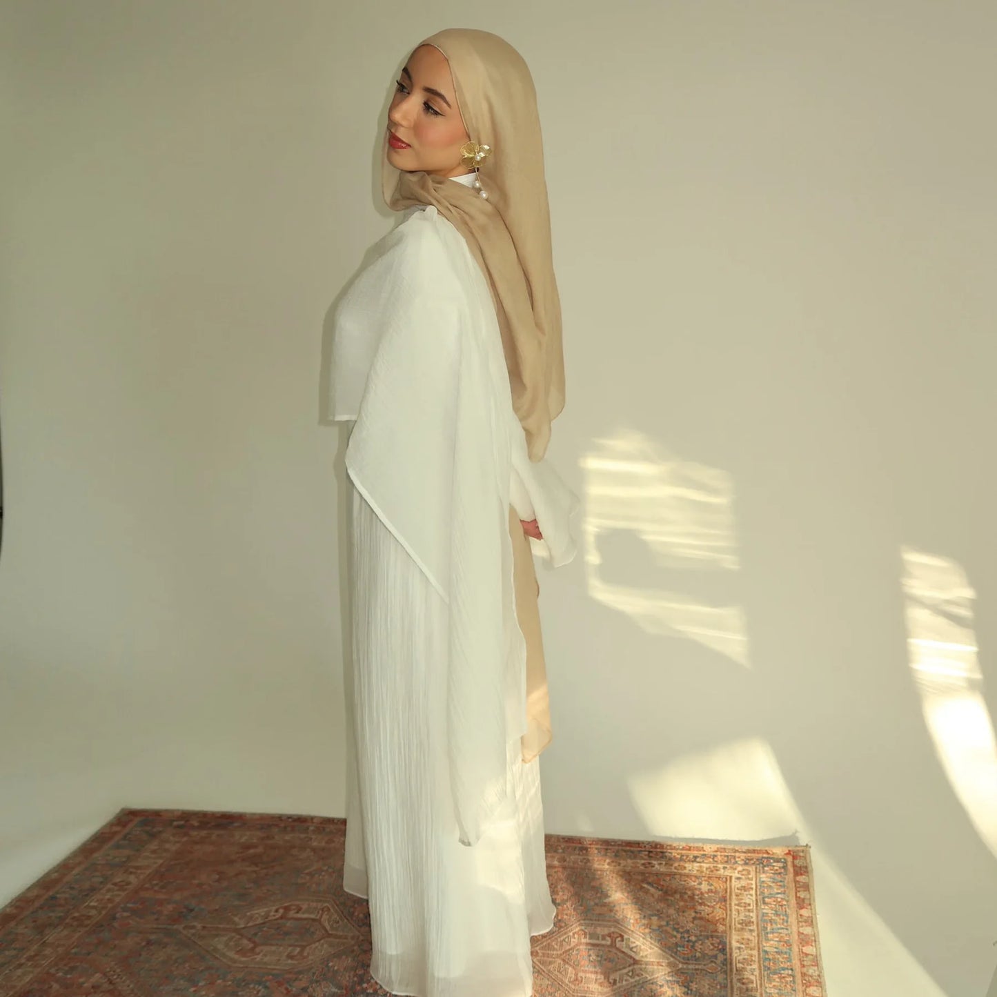 Women’s Two-Piece Modest Cardigan Set – Elegant Middle East Islamic Abaya Dress for Ramadan & Eid