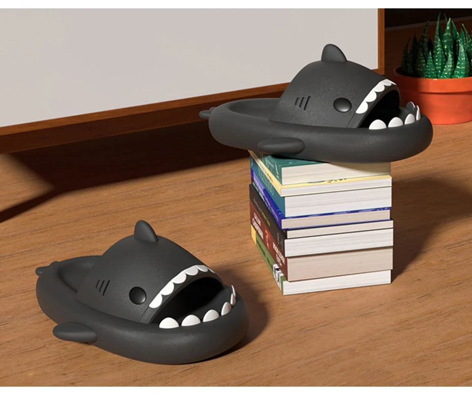Shark Slippers – Soft Cloud Slides for Women & Men | Indoor/Outdoor EVA Mules | Beach & Bathroom Sandals