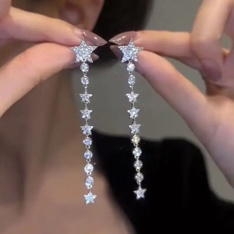 Gorgeous Geometric Drop Earrings for Women with Cubic Zirconia – Luxury Wedding & Party Jewelry