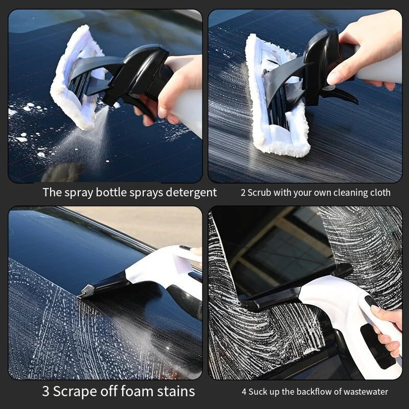 Multifunctional Cordless Electric Window Cleaner | Rechargeable Automatic Glass Cleaning Machine for Windows, Mirrors & Shower Glass