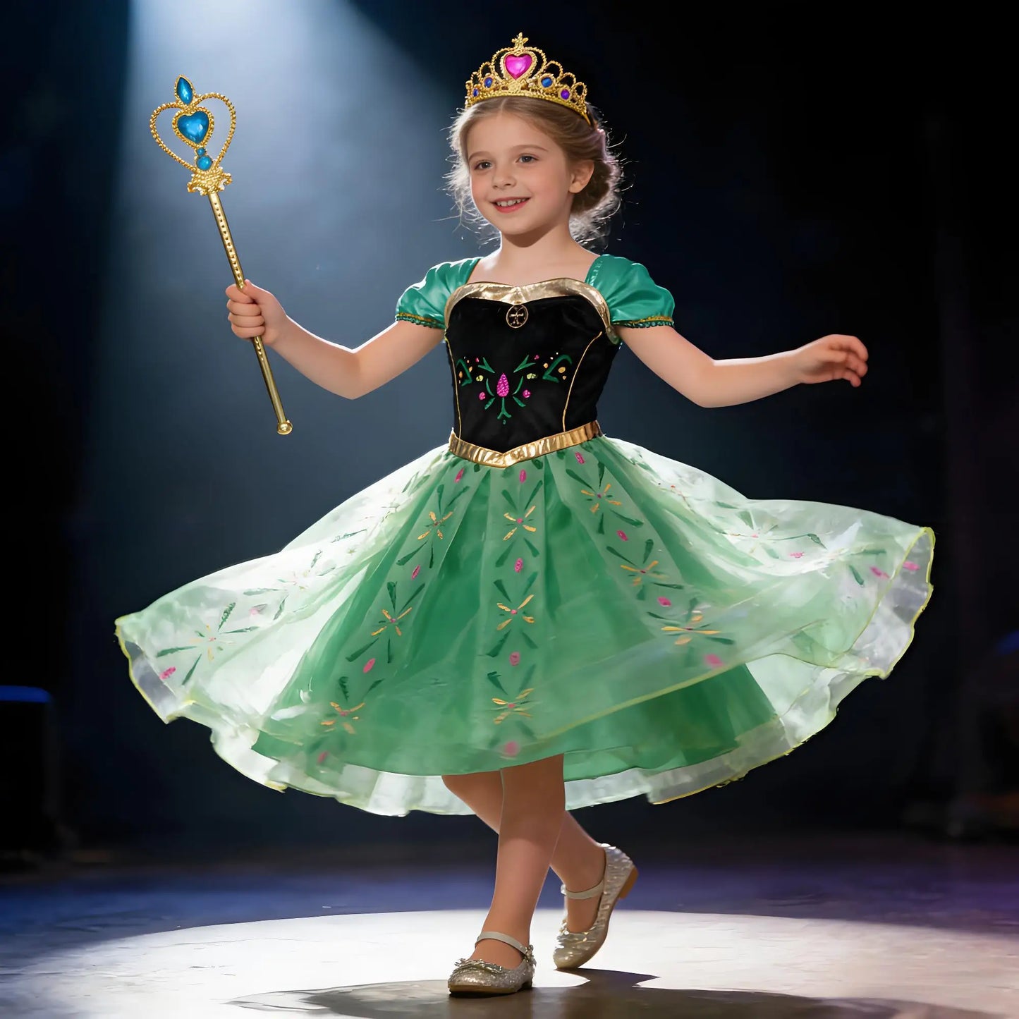 Kids Princess Costume Dress – Full Print Cosplay Outfit for Birthday, Carnival & Party