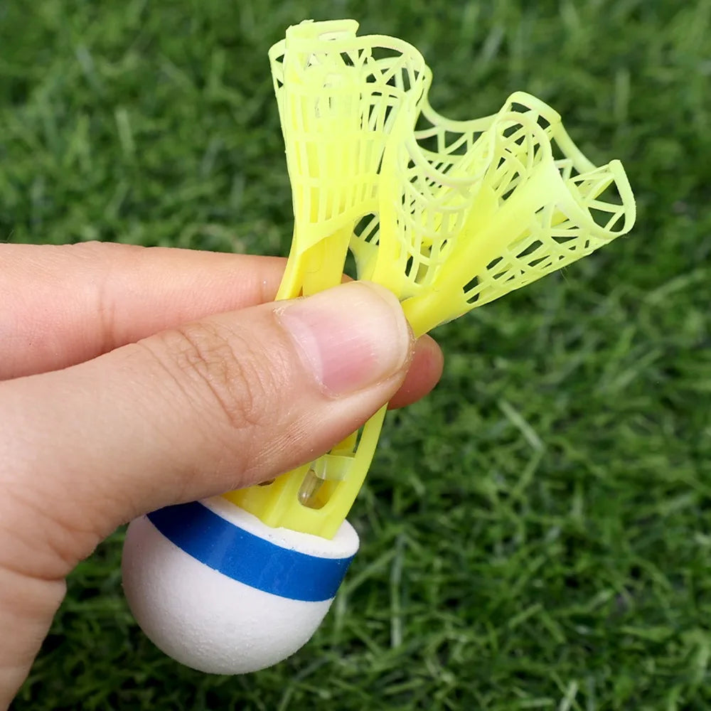 12 or 1 PCS LED Light-Up Badminton Shuttlecocks – Colorful Luminous Foam Badminton Balls for Kids and Sports