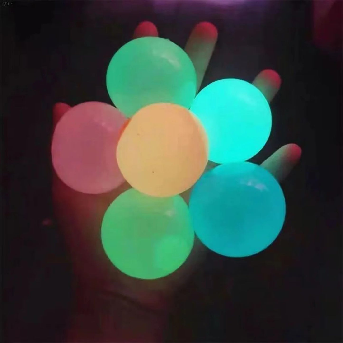 Colorful Luminous Sticky Balls – 6 Pack