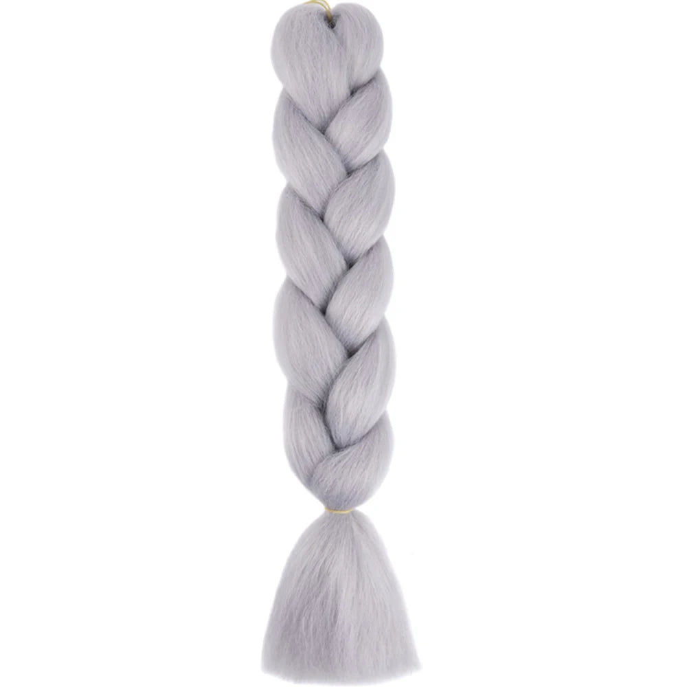 GlowStrands 24” Jumbo Braids for Kids & Adults – Ombre Kanekalon Hair Extensions, Easy Styling & Natural Feel