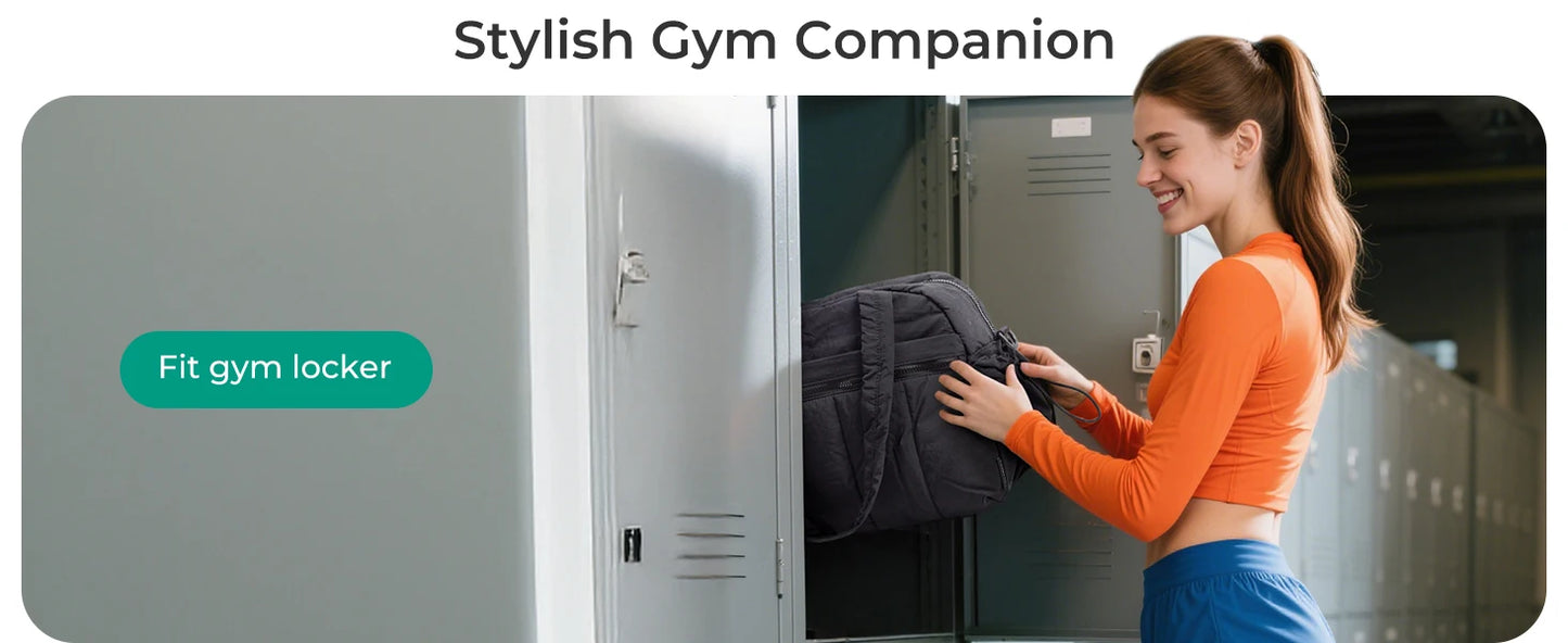 Women’s Travel Duffle Bag with Wet Pocket – Lightweight Water-Resistant Weekender & Gym Carry-On Bag
