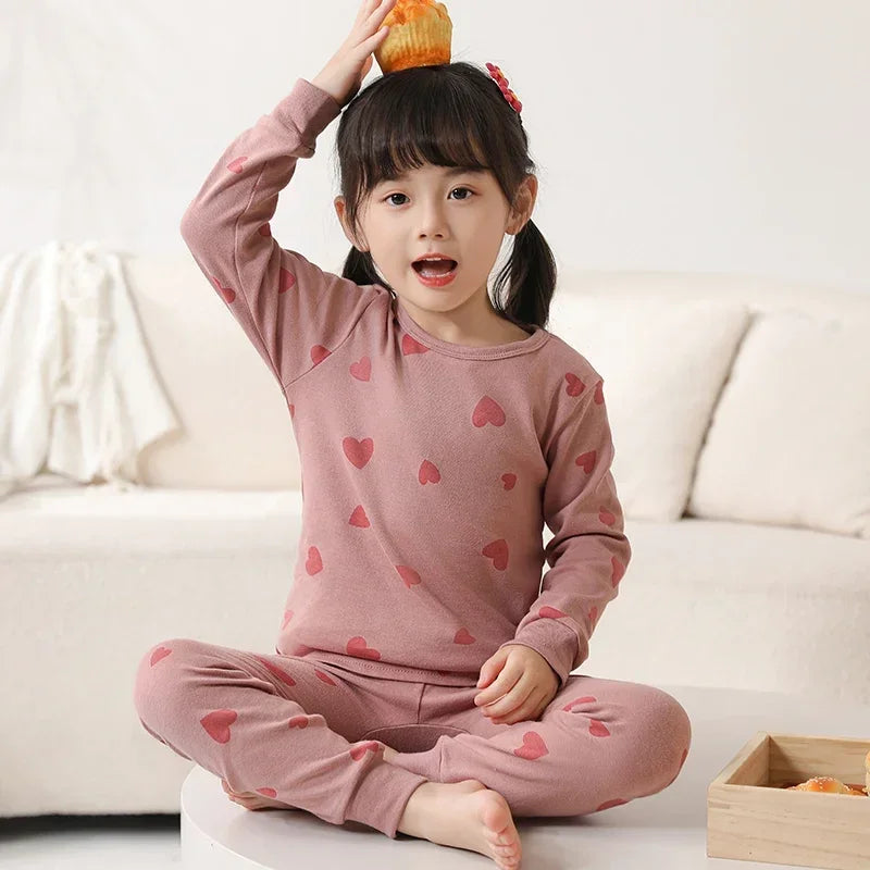 Kids Pajamas Set, 100% Cotton Soft Long Sleeve Sleepwear for Toddlers & Children Ages 2–13, Astronaut Print