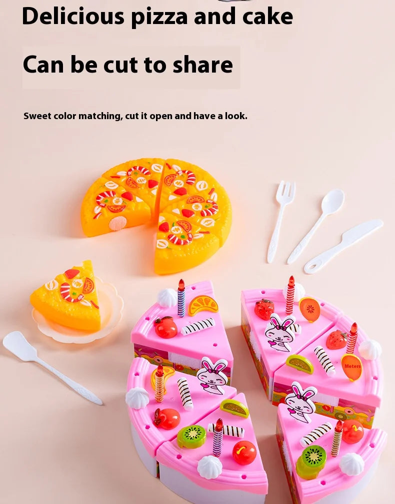 DIY Fruit & Vegetable Cutting Toy Set for Kids – Pretend Play Kitchen Food, Interactive Parent-Child Game, Birthday Gift