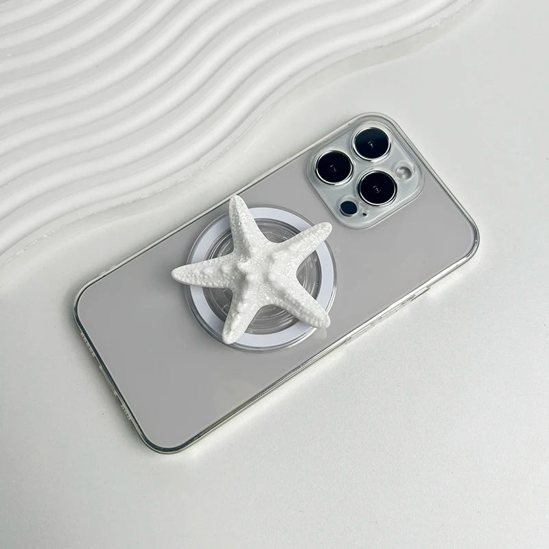 Resin Starfish Phone Grip Stand with MagSafe Magnetic or Adhesive Base