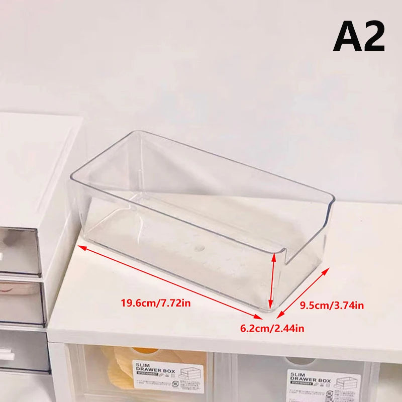 Acrylic Transparent Storage Box – Desktop Organizer for Cosmetics, Facial Masks, and Household or Refrigerator Use