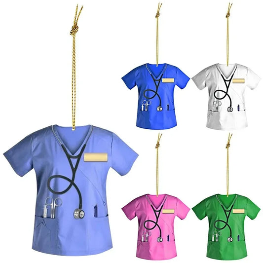 Doctor Nurse Uniform Pendant Key Chains Creative Mini Car Key Home Decoration Birthday Gift