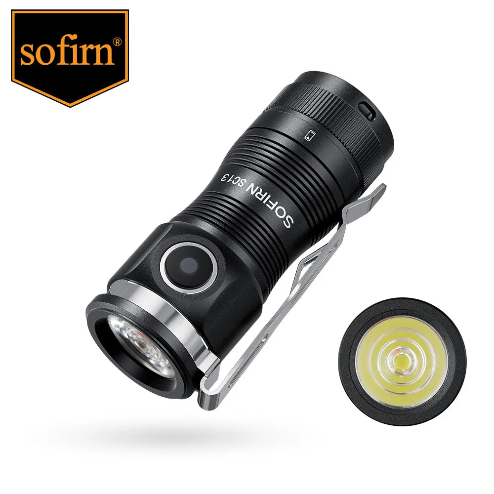 SC13 519A 5000K Mini LED Flashlight – 1100 Lumens, Rechargeable, Magnetic Base
