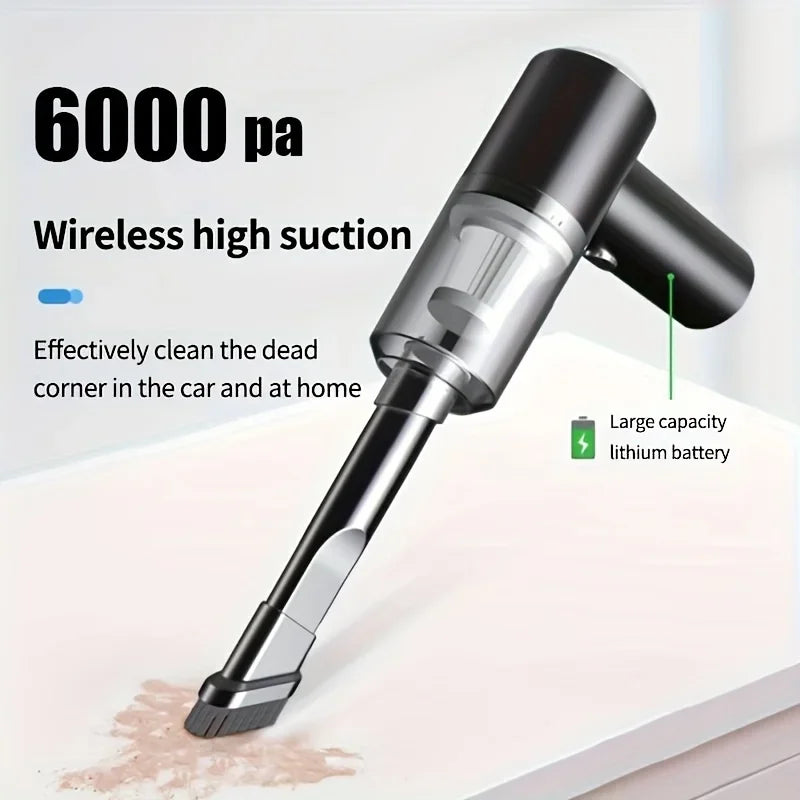 Cordless Handheld Car Vacuum Cleaner – Wet & Dry Portable Vacuum with Powerful Suction