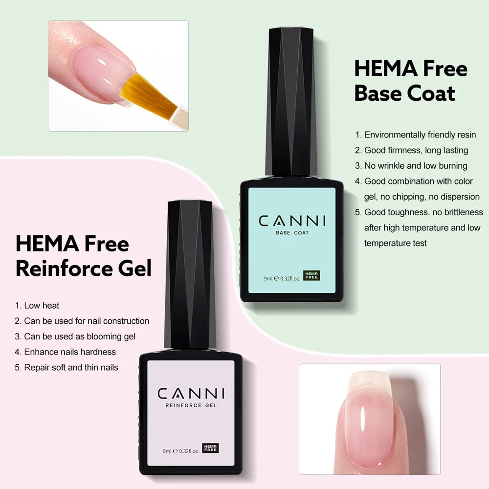 HEMA/TPO-Free Builder Gel – Self-Leveling UV Gel in Bottle, Semi-Permanent Nail Extension & Rubber Base Gel