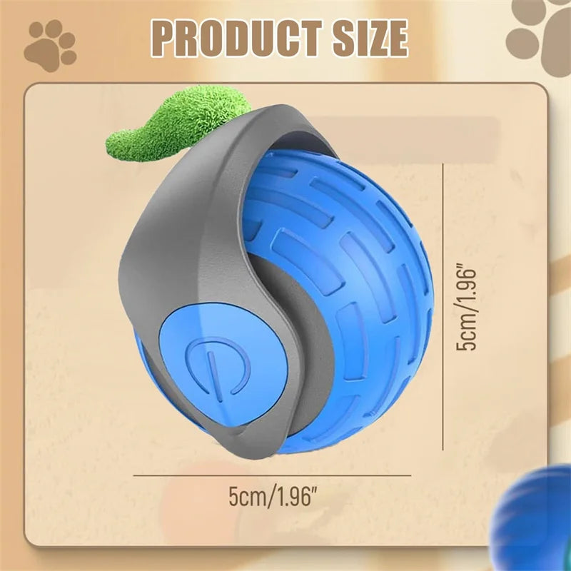 Smart Interactive Pet Toy Ball for Cats & Dogs, USB Rechargeable Automatic Rolling & Bouncing Ball