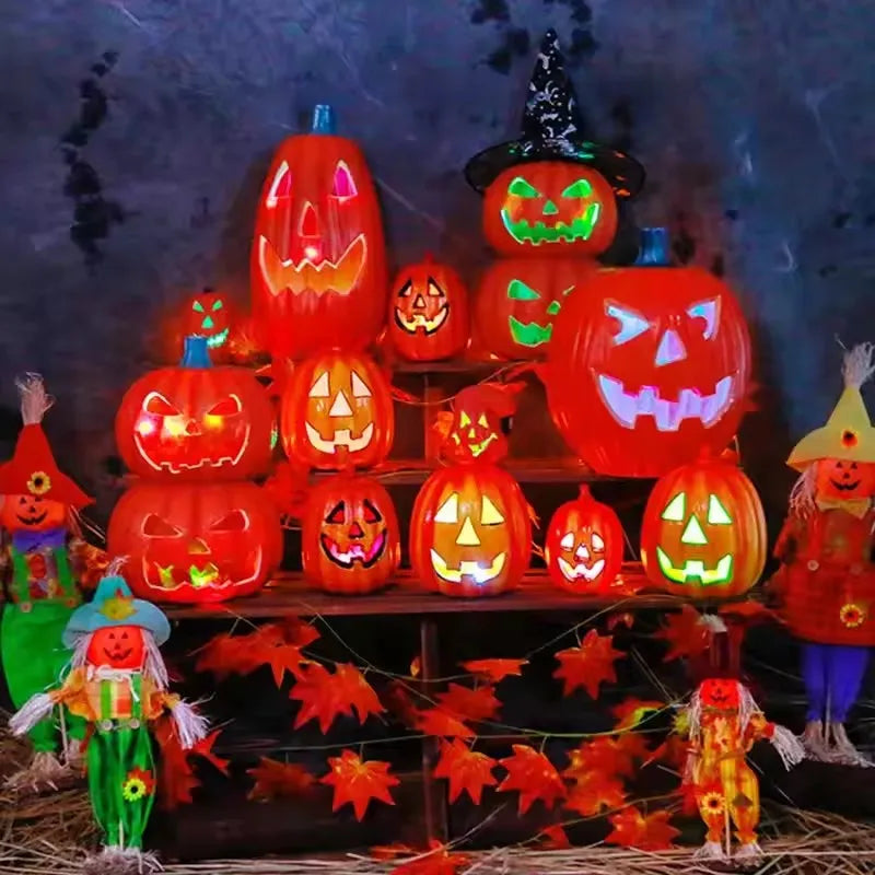 Decorative Pumpkin Lantern – Halloween Prop & Outdoor Pumpkin Light Decoration