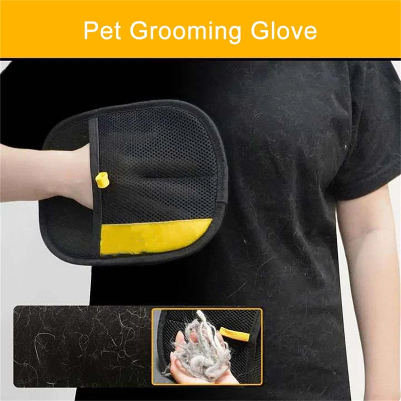Pet Hair Cleaning & Grooming Gloves – Double-Sided, Multi-Functional Pet Grooming Tool