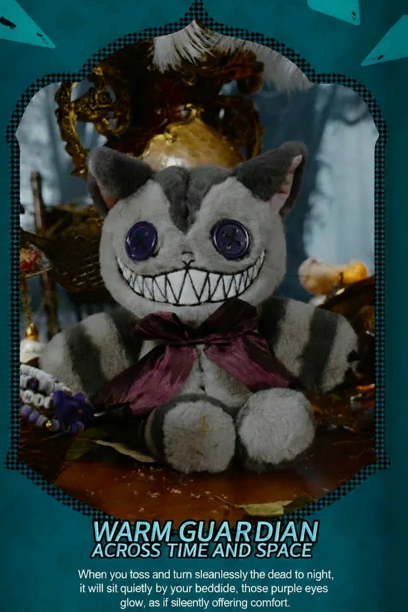 Official Cheshire Cat Plush Doll Funny Kawaii Cartoon Cat Pendant Collectible Stuffed Animal Birthday Gift