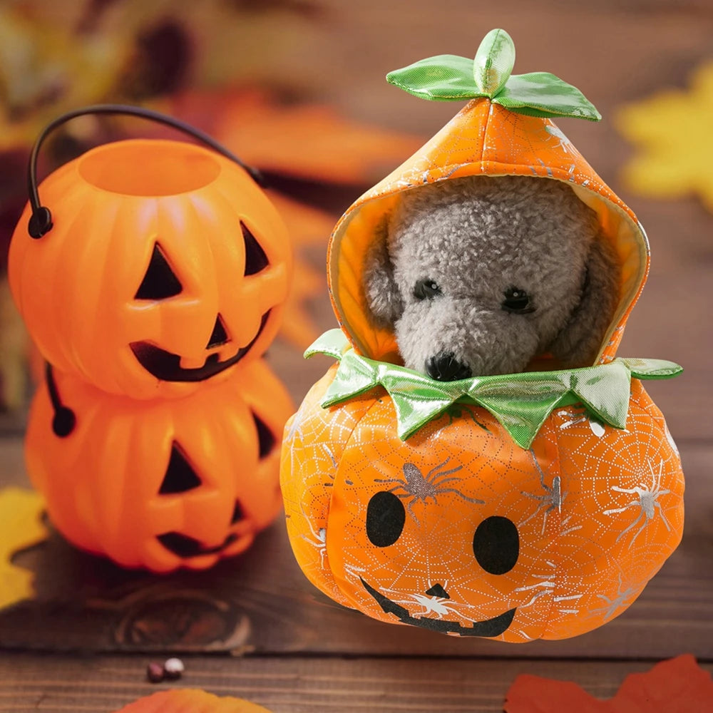Funny Halloween Pumpkin Costume for Dogs – Cute Pet Cosplay Outfit for Special Events