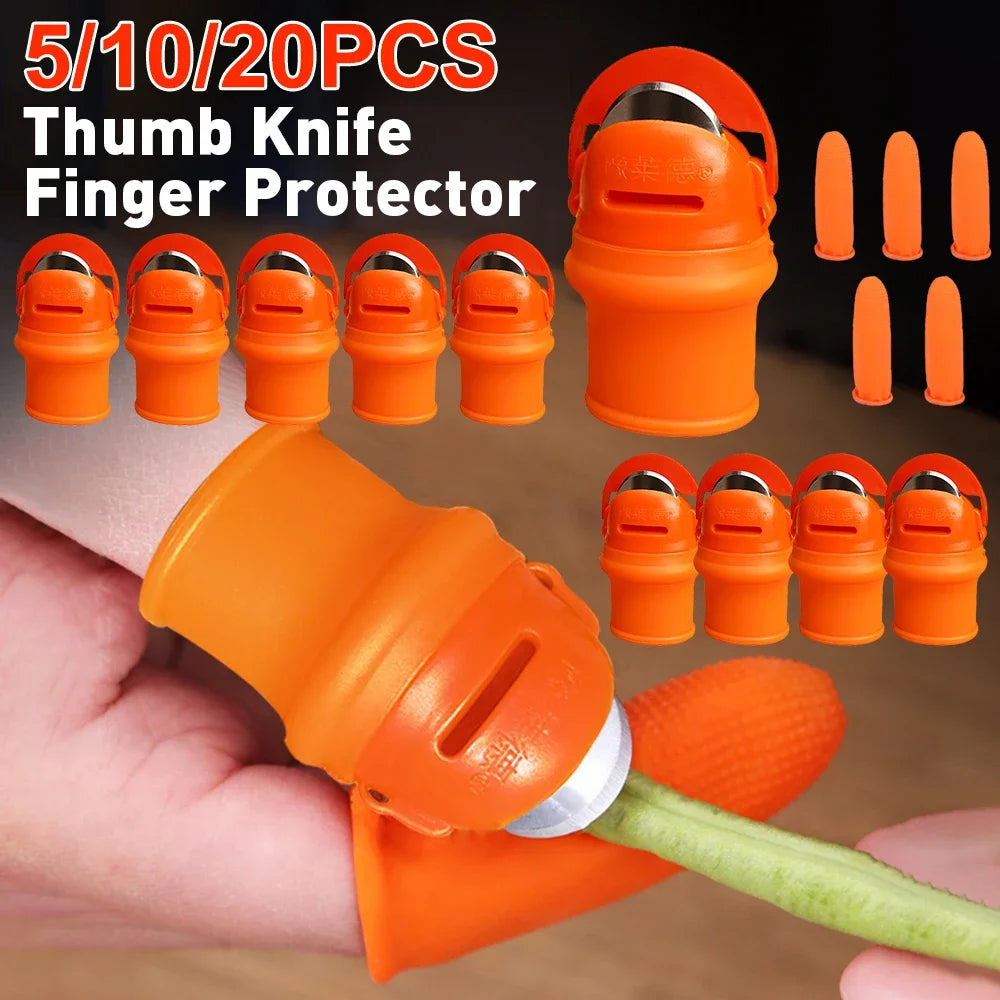 Vegetable Picking Thumb Knife with Finger Protector – Fingertip Cutter for Harvesting, Gardening & Plant Care