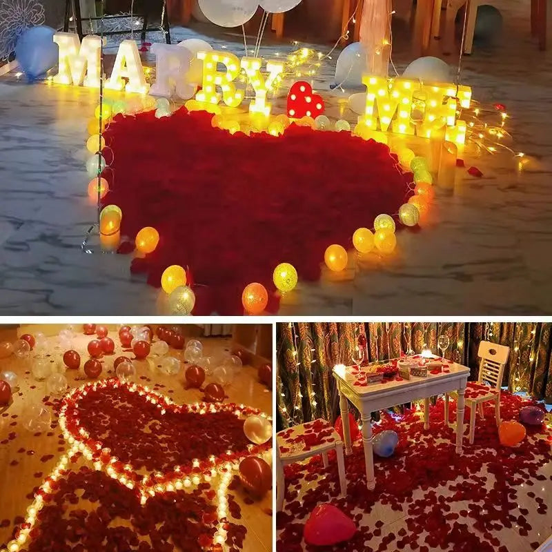 100/200 pcs Artificial Love Heart Petals – Satin & Sponge Confetti for Valentine’s Day, Wedding, Party, Table and Bed Decorations