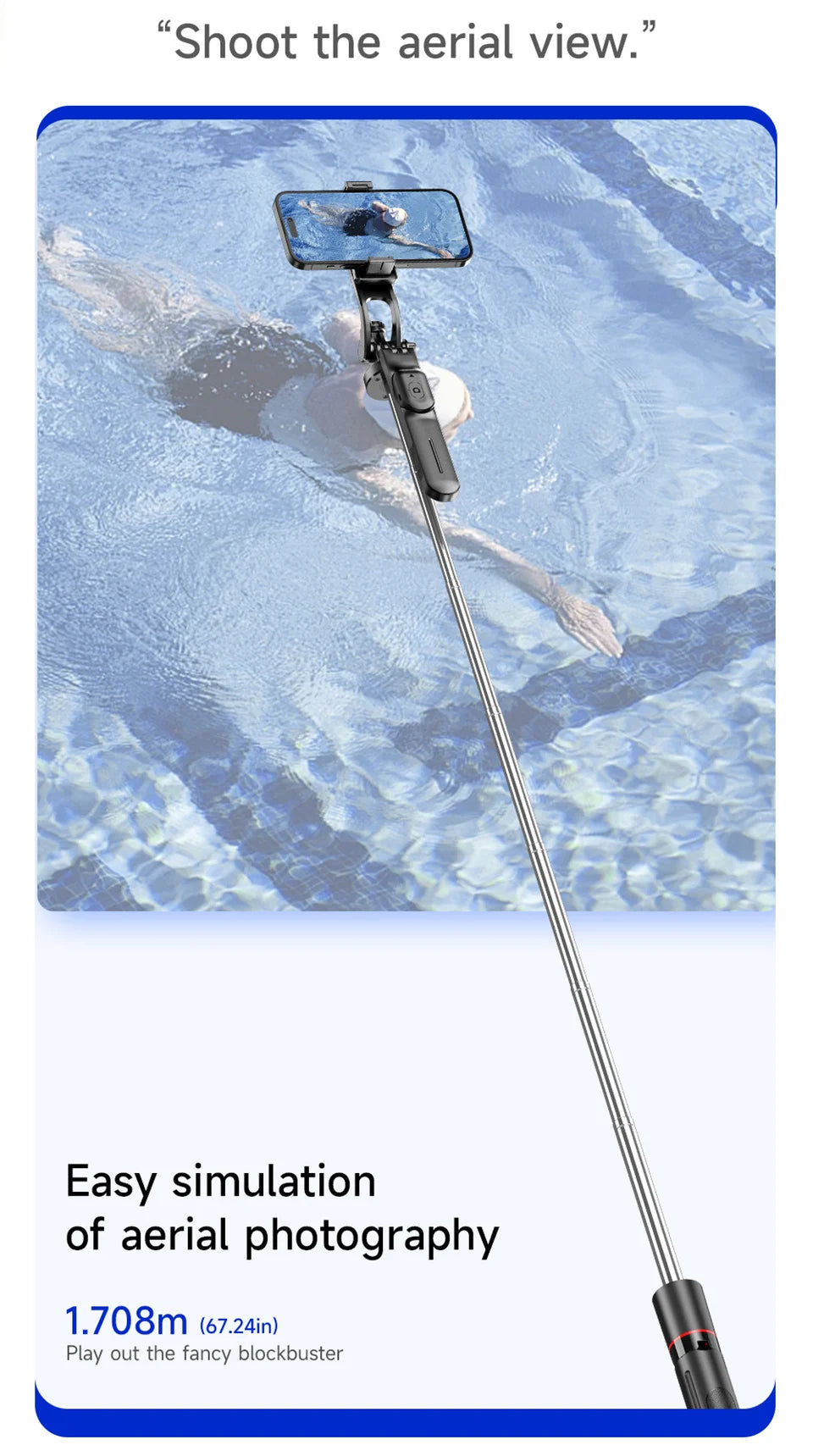 Wireless Selfie Stick Tripod with Bluetooth Remote and Fill Light