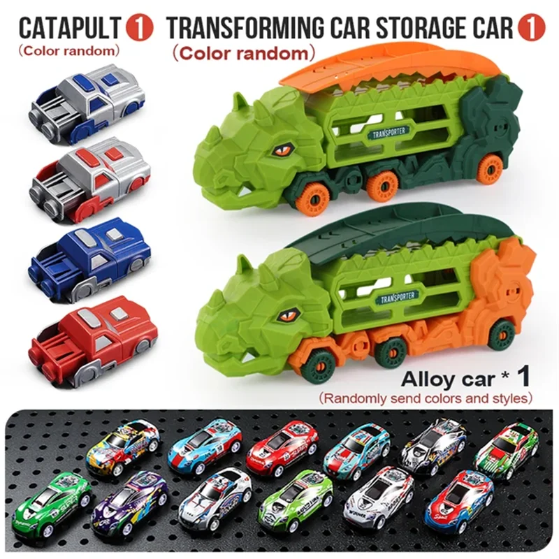 Transforming Vehicle Toy with Foldable Race Track