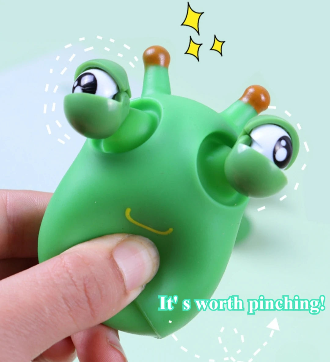 Green Worm Squeeze Fidget Toy