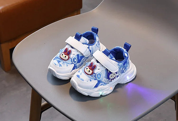 MINISO LED Light-Up Toddler Shoes – Soft, Non-Slip Casual Sneakers for Boys & Girls, Spring/Autumn