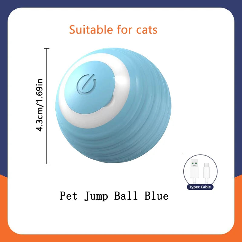 USB Rechargeable Interactive Pet Ball, Automatic Moving Toy for Puppies, Dogs, and Cats