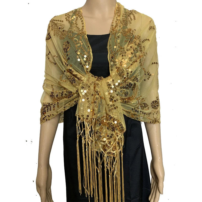 JJYANJIN Tassel Evening Shawl Wrap
