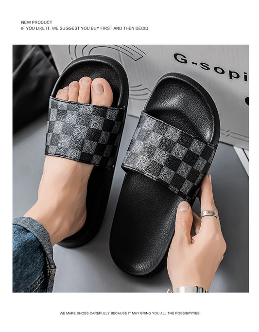 Men’s Summer 2025 Slippers – Non-Slip, Wear-Resistant Sports Sandals for Indoor & Outdoor Use