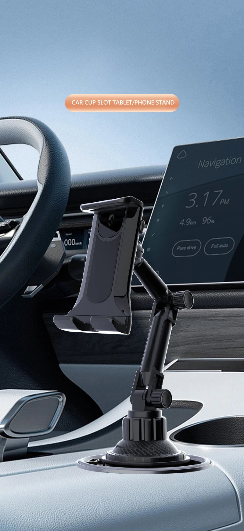 Car Cup Holder Phone and Tablet Mount