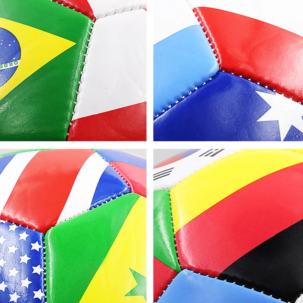 Official Size 5 Flag Print Soccer Ball – Durable PVC Football for Training, Match Play & Outdoor Games