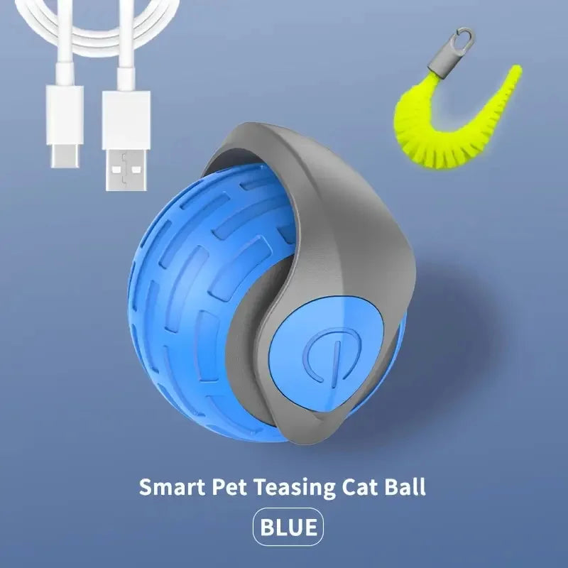 Smart Interactive Pet Toy Ball for Cats & Dogs, USB Rechargeable Automatic Rolling & Bouncing Ball