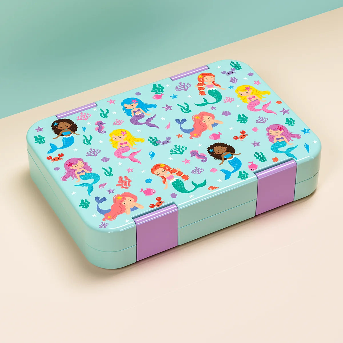 Cartoon Printed Microwavable Bento Lunch Box with 5 Compartments