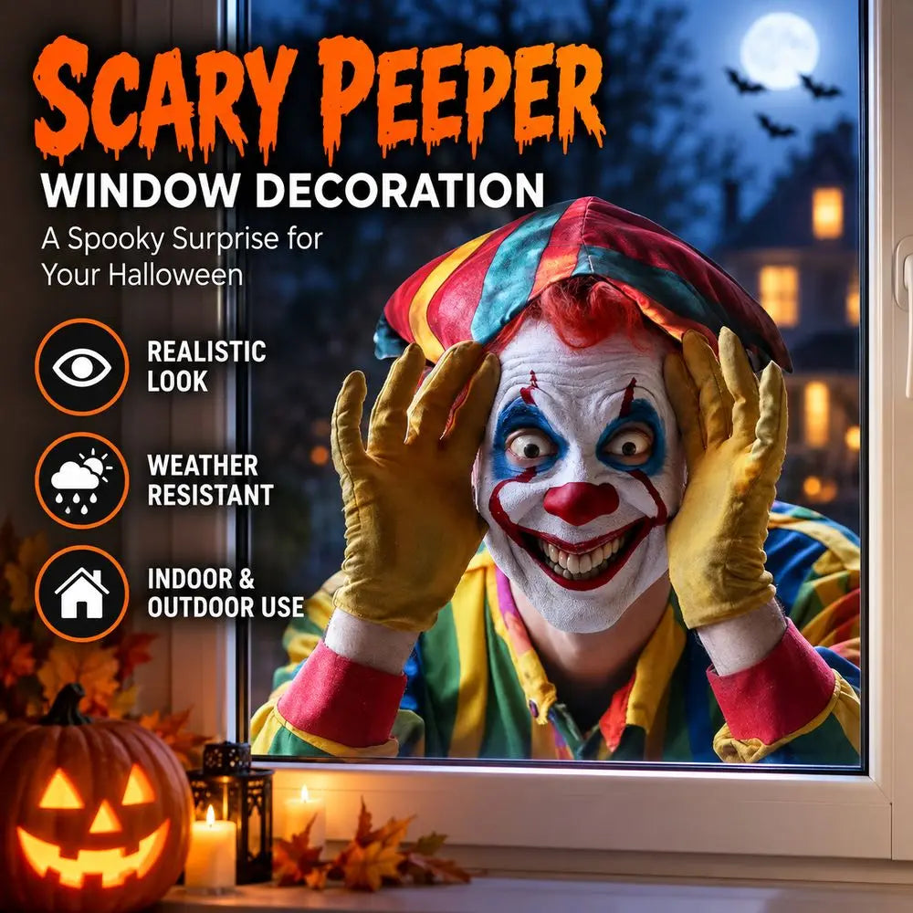 Halloween Spooky Face Static Window Cling