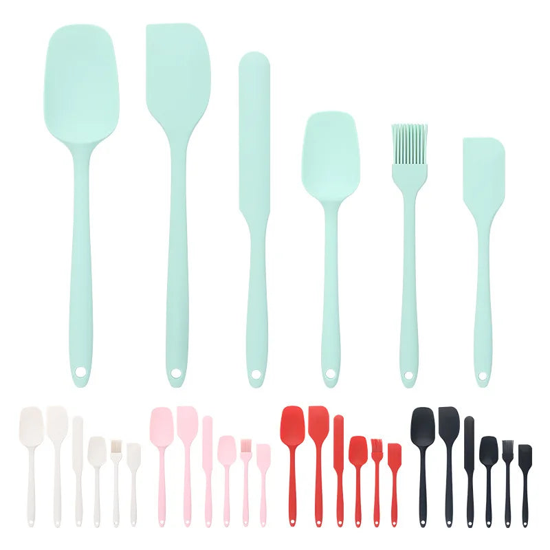 6-Piece Silicone Spatula Set for Baking – Includes Cake Frosting Brush, Non-Stick Scrapers & Cream Spreaders | Cute & Functional Kitchen Gadgets