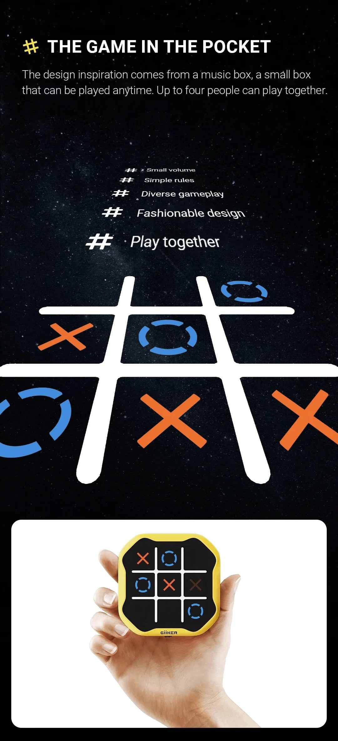 Tic-Tac-Toe Bolt Game – Compact & Portable Strategy Board Game for Kids and Family Fun