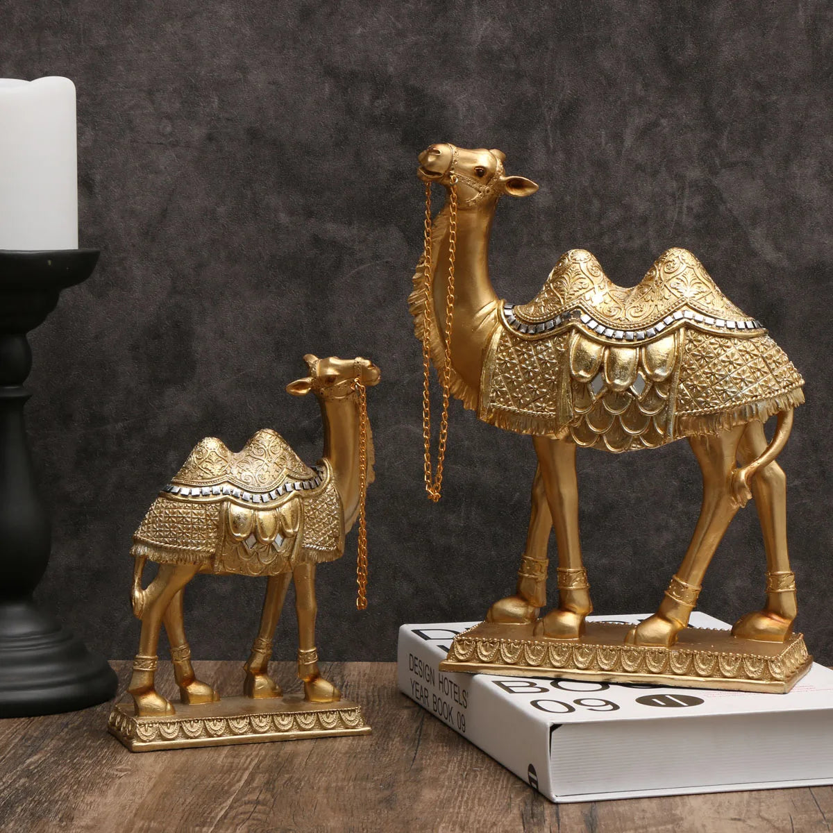 Classic Decorative Camel Statue – Elegant Indoor Home Décor Accent