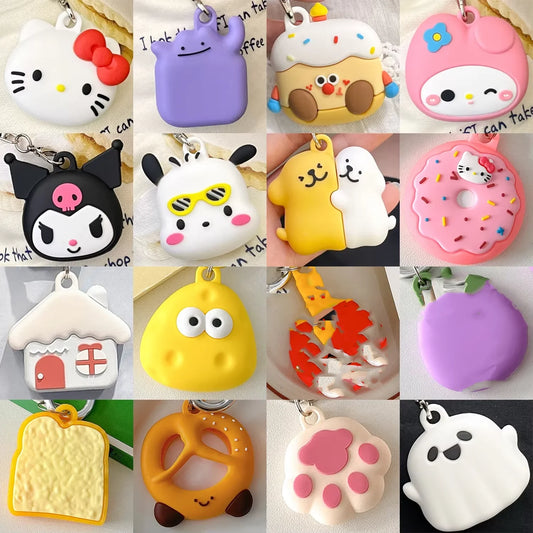 Cartoon silicone Soft Protective For AirTag Case Locator Tracker Keychain Shell for Air Tag Cover Holder