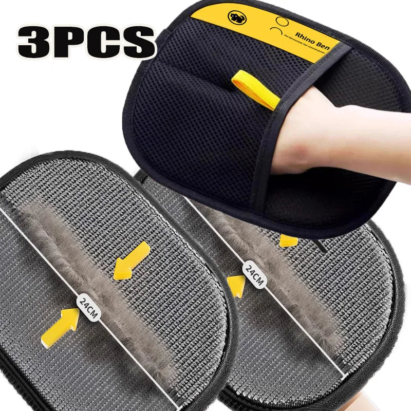 Pet Hair Cleaning & Grooming Gloves – Double-Sided, Multi-Functional Pet Grooming Tool