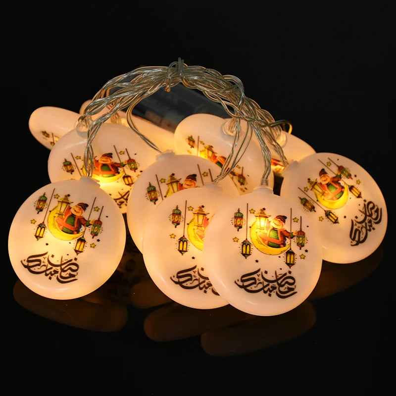 Ramadan & Eid LED Lantern String Lights – Decorative Hanging Lights for Home, Party & Festival Decor