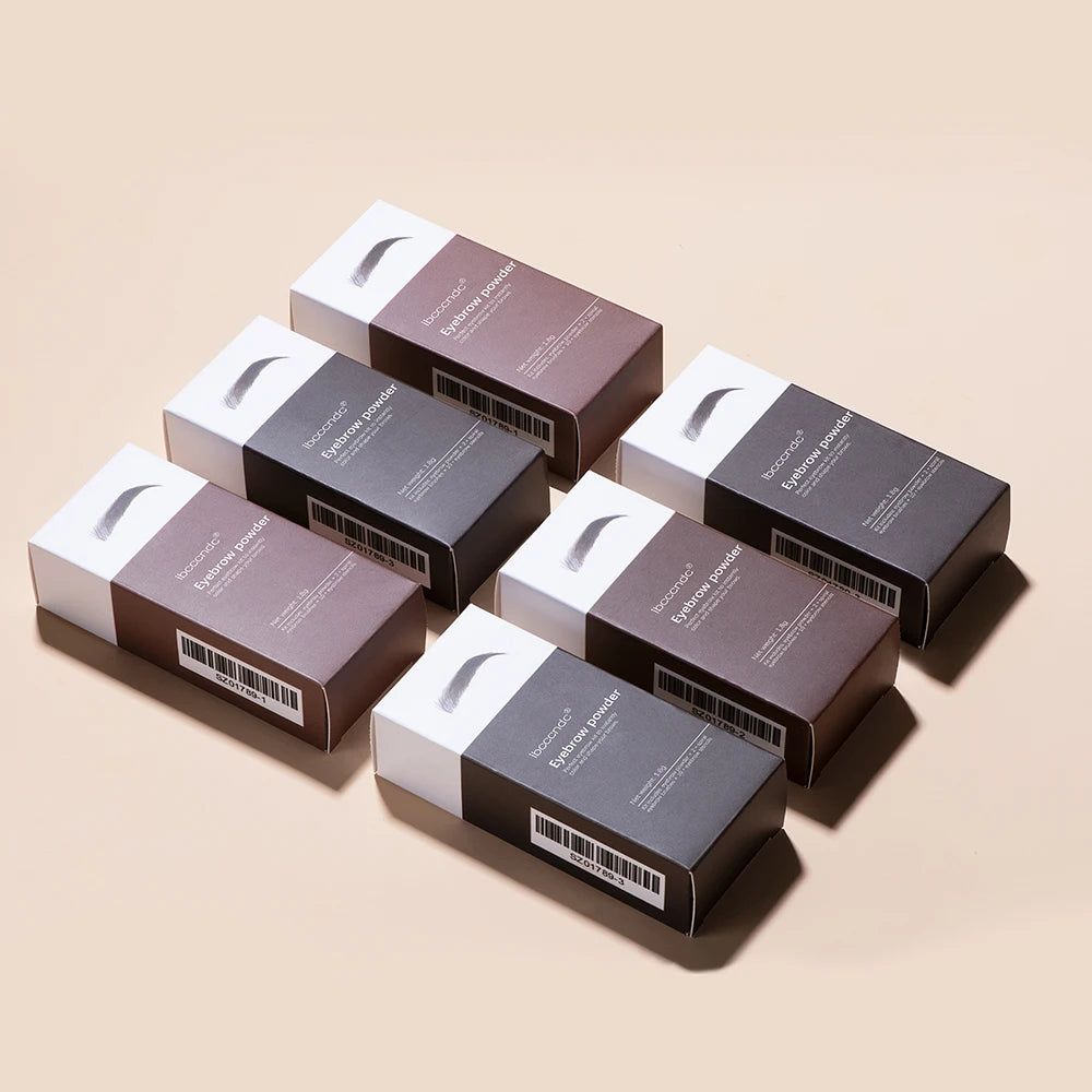 ibcccndc Eyebrow Stamp Powder Kit with 10 Stencils and 2 Brushes