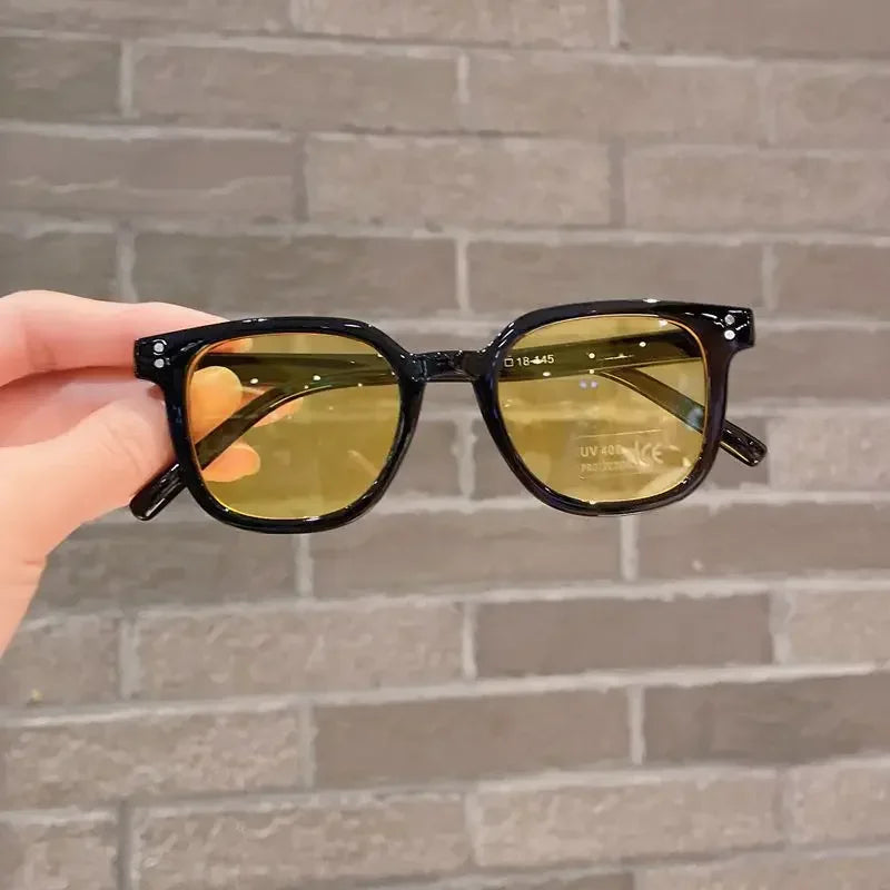 Kids Vintage Square Sunglasses – UV400 Protection | Cute Outdoor Fashion Shades for Girls & Boys