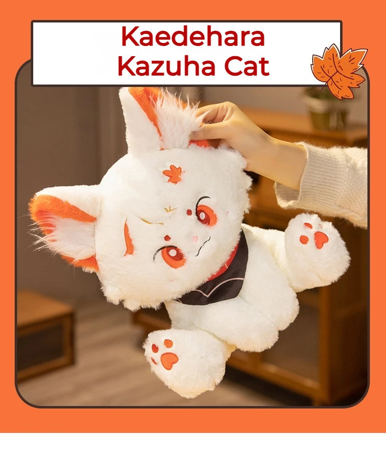 Adorable 42CM Genshin-Inspired Cat Plush – Kazuha, Scaramouche & Xiao | Soft Anime Pillow Toy for Fans & Gift Giving