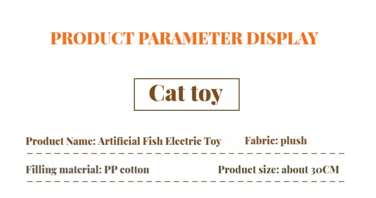 Interactive Electric Fish Cat Toy with USB Rechargeable Motion for Chewing, Playing & Entertainment