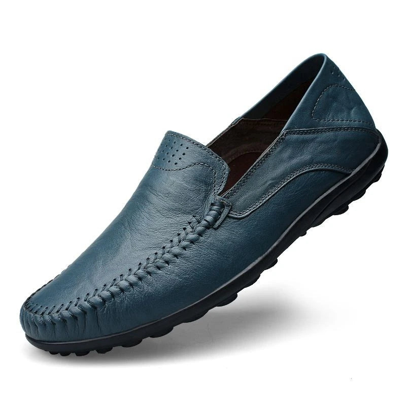 Men’s Genuine Leather Loafers – Italian-Style Breathable Slip-On Dress Shoes | Casual & Formal Fit, Plus Sizes
