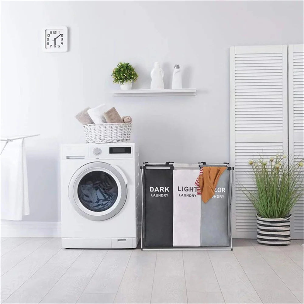 Foldable Laundry Basket, Waterproof Oxford Storage Bag, Portable Clothes Organizer
