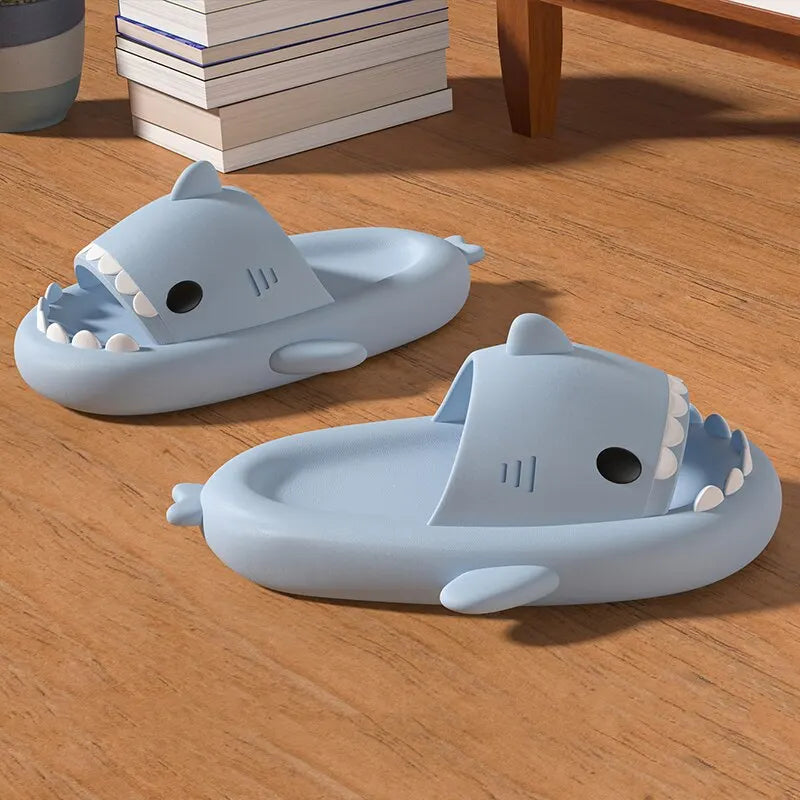 Shark Slippers – Soft Cloud Slides for Women & Men | Indoor/Outdoor EVA Mules | Beach & Bathroom Sandals