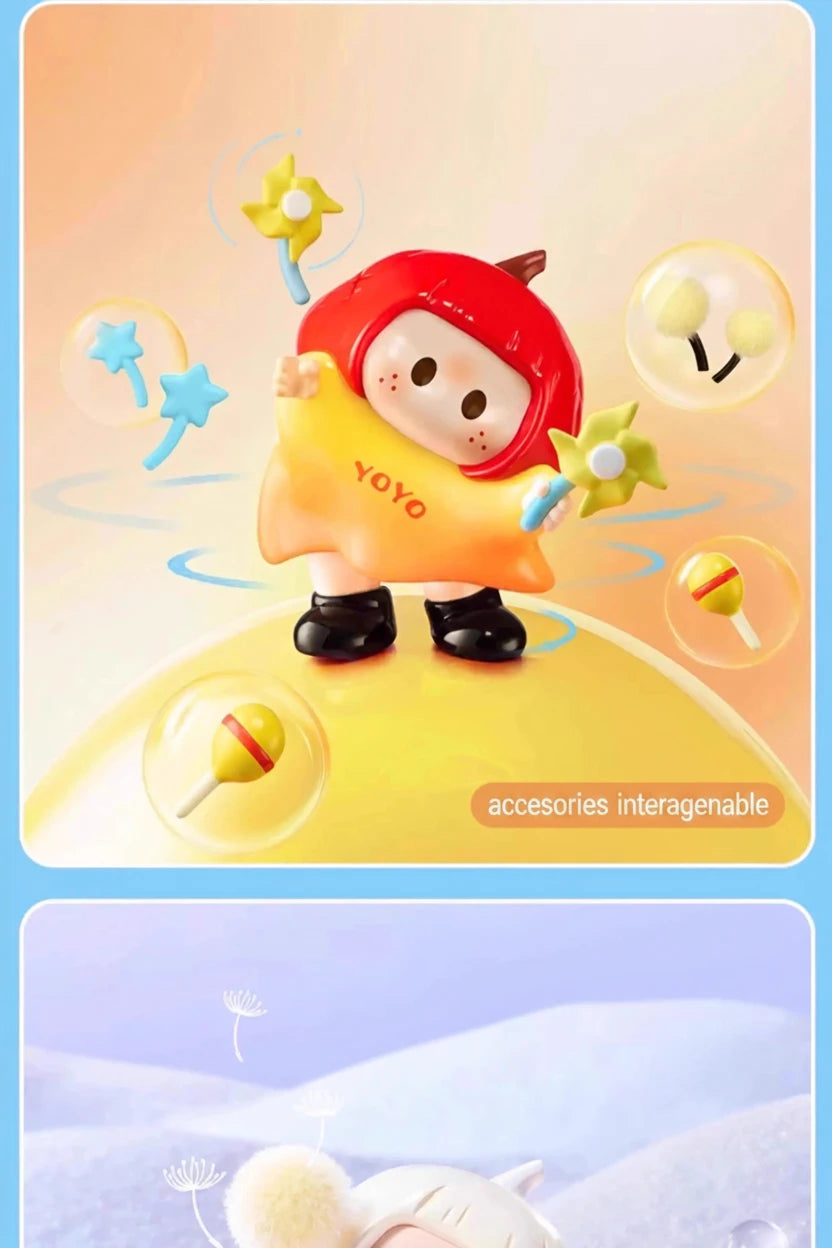 Original Yoyo Cute Tilting Head Series Blind Box Mystery Collectible Figurine – Decorative Display Toy & Gift